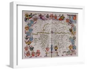 A Map of Germany Centred on Frankfurt from Le Grand Atlas Ou Cosmograph E Blaviane, 1667-Henry Thomas Alken-Framed Giclee Print