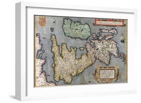 A Map of Great Britain, 1587-Abraham Ortelius-Framed Giclee Print