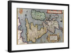 A Map of Great Britain, 1587-Abraham Ortelius-Framed Giclee Print