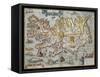 A Map Of Iceland-Abraham Ortelius-Framed Stretched Canvas