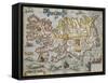 A Map Of Iceland-Abraham Ortelius-Framed Stretched Canvas