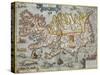 A Map Of Iceland-Abraham Ortelius-Stretched Canvas