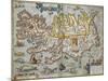 A Map Of Iceland-Abraham Ortelius-Mounted Giclee Print