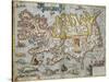 A Map Of Iceland-Abraham Ortelius-Stretched Canvas