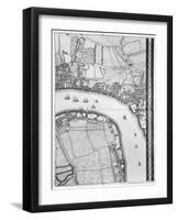 A Map of Limehouse and Rotherhithe, London, 1746-John Rocque-Framed Giclee Print