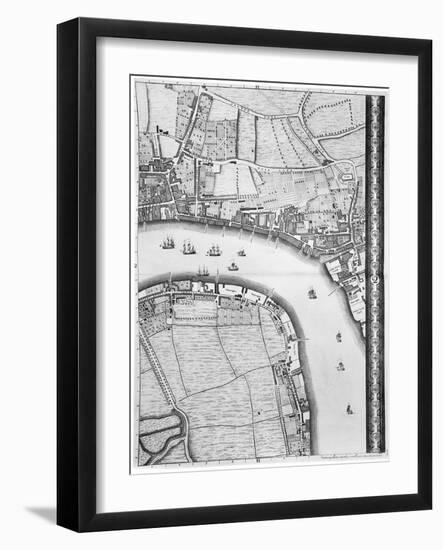 A Map of Limehouse and Rotherhithe, London, 1746-John Rocque-Framed Giclee Print