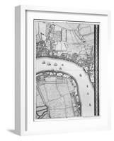 A Map of Limehouse and Rotherhithe, London, 1746-John Rocque-Framed Giclee Print