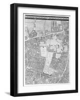 A Map of Moorfields and Hoxton, London, 1746-John Rocque-Framed Giclee Print