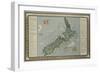 A Map of New Zealand Portraying Her Agricultural Products and Fisheries-null-Framed Giclee Print