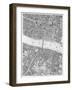 A Map of Old London Bridge, London, 1746-John Rocque-Framed Giclee Print