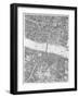 A Map of Old London Bridge, London, 1746-John Rocque-Framed Giclee Print