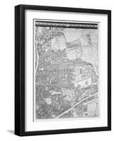 A Map of Shoreditch and Whitechapel, London, 1746-John Rocque-Framed Giclee Print