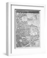 A Map of Shoreditch and Whitechapel, London, 1746-John Rocque-Framed Giclee Print