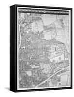 A Map of Shoreditch and Whitechapel, London, 1746-John Rocque-Framed Stretched Canvas