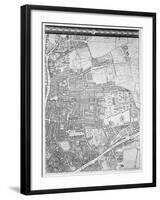 A Map of Shoreditch and Whitechapel, London, 1746-John Rocque-Framed Giclee Print