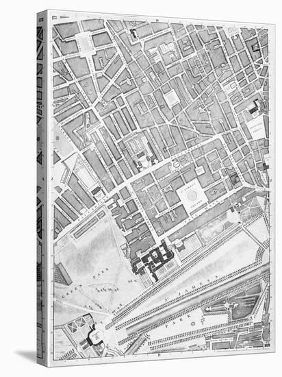 A Map of St James's, London, 1746-John Rocque-Stretched Canvas