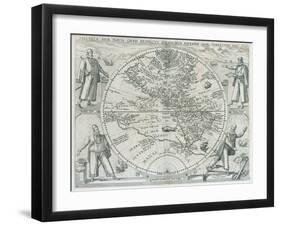 A Map of the Americas, 1590-1601-Johann Theodor de Bry-Framed Giclee Print