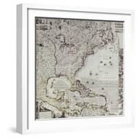 A Map of the British Empire in America, circa 1734-Henry Popple-Framed Giclee Print