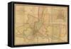 A Map of the County of Philadelphia, from Actual Survey, 1843-null-Framed Stretched Canvas