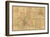 A Map of the County of Philadelphia, from Actual Survey, 1843-null-Framed Giclee Print