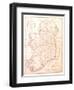 A Map of the Mail Coach Branching Cross and Bye Post Roads of Ireland, Engraved by S. Kerling-William Larkin-Framed Giclee Print