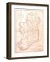 A Map of the Mail Coach Branching Cross and Bye Post Roads of Ireland, Engraved by S. Kerling-William Larkin-Framed Giclee Print