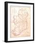 A Map of the Mail Coach Branching Cross and Bye Post Roads of Ireland, Engraved by S. Kerling-William Larkin-Framed Giclee Print