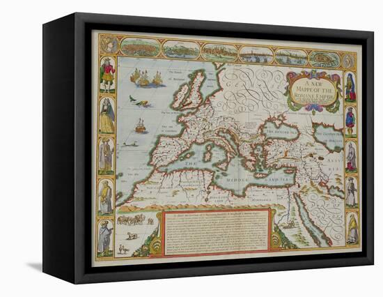 A Map of the New Roman Empire, circa 1610 by John Speed (1552-1629)-null-Framed Stretched Canvas