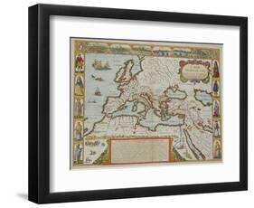 A Map of the New Roman Empire, circa 1610 by John Speed (1552-1629)-null-Framed Premium Giclee Print