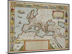 A Map of the New Roman Empire, circa 1610 by John Speed (1552-1629)-null-Mounted Premium Giclee Print