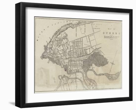 A Map of the Quebec-null-Framed Giclee Print