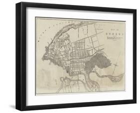 A Map of the Quebec-null-Framed Giclee Print