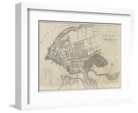 A Map of the Quebec-null-Framed Giclee Print