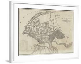 A Map of the Quebec-null-Framed Giclee Print