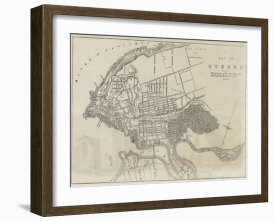 A Map of the Quebec-null-Framed Premium Giclee Print