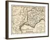 A Map of the Route Hannibal Took Through Gaul and over the Alps into Italy-null-Framed Giclee Print