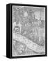 A Map of the Tower of London, 1746-John Rocque-Framed Stretched Canvas