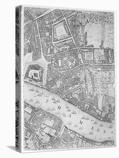 A Map of the Tower of London, 1746-John Rocque-Stretched Canvas