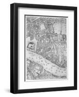 A Map of the Tower of London, 1746-John Rocque-Framed Giclee Print