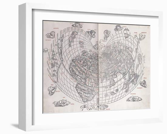 A Map of the World, 1511-null-Framed Giclee Print