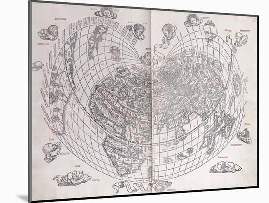 A Map of the World, 1511-null-Mounted Giclee Print