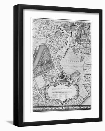 A Map of Tothill Fields, London, 1746-John Rocque-Framed Giclee Print