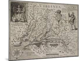 A Map Of Virginia-Johann De Bry-Mounted Giclee Print