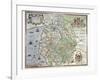 A Map of Westmorland and Cumberland, 1576-Christopher Saxton-Framed Giclee Print