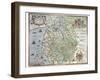 A Map of Westmorland and Cumberland, 1576-Christopher Saxton-Framed Giclee Print