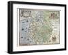 A Map of Westmorland and Cumberland, 1576-Christopher Saxton-Framed Giclee Print