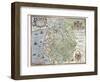 A Map of Westmorland and Cumberland, 1576-Christopher Saxton-Framed Giclee Print