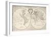 A Map of World, Corrected from the Observations to the Royal Societies of London and Paris-John Senex-Framed Giclee Print