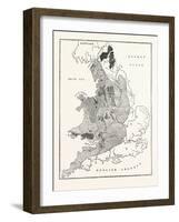 A Map Showing the Geological Position and Commercial Distribution of Coal in England and Wales-null-Framed Giclee Print