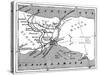 A Map Showing the Positions of Russian and Turkish Lines Outside Constantinople, 1900-null-Stretched Canvas